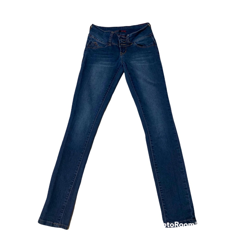 Dark denim skinny jeans